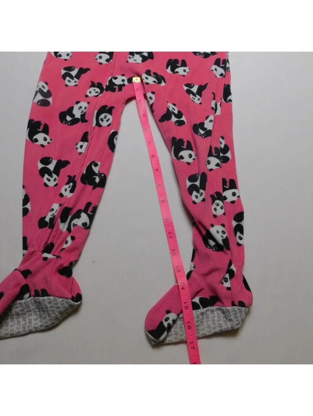 Carter's Toddler Girls Fleece Footed Pajamas Size 4T Pink Panda Bear Jumpsuit